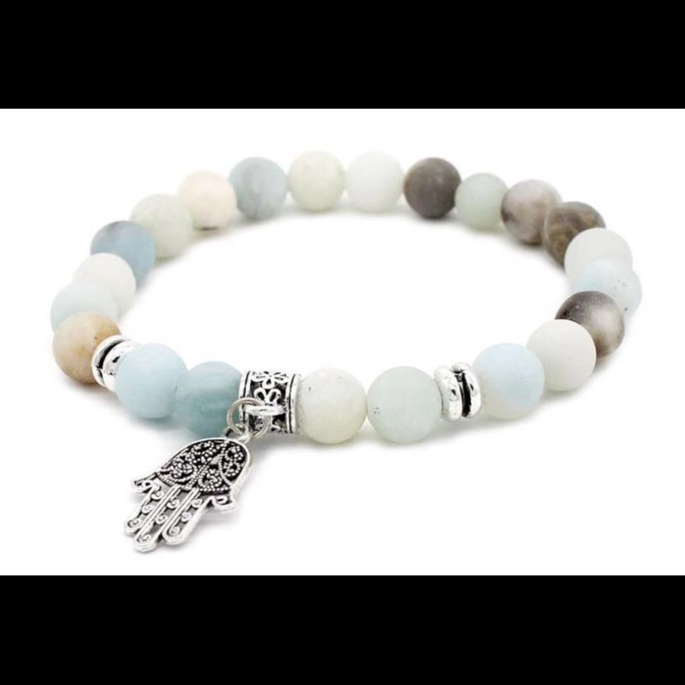 New stretch bracelet with Hamsa Hand—USA vendor
